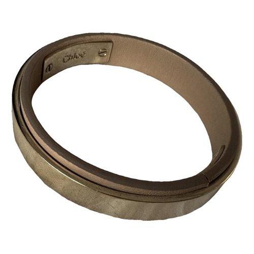 Pre-owned Chloé Leather Bracelet In Gold