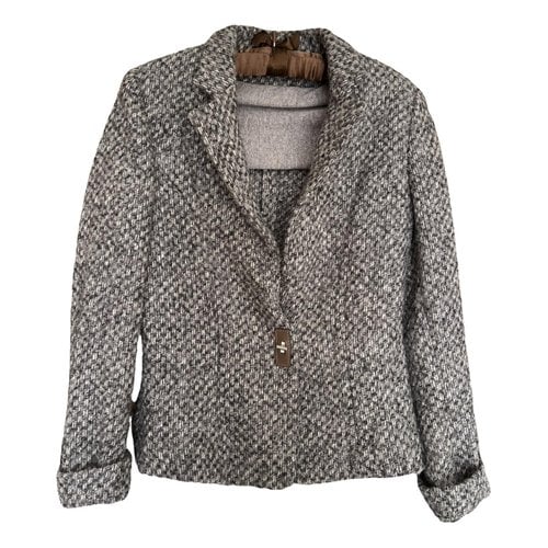 Pre-owned Fabiana Filippi Wool Blazer In Grey