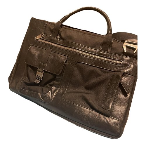Pre-owned Piquadro Leather Travel Bag In Black