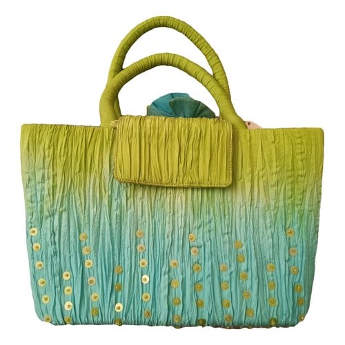 Pre-owned Luisa Spagnoli Silk Handbag In Green