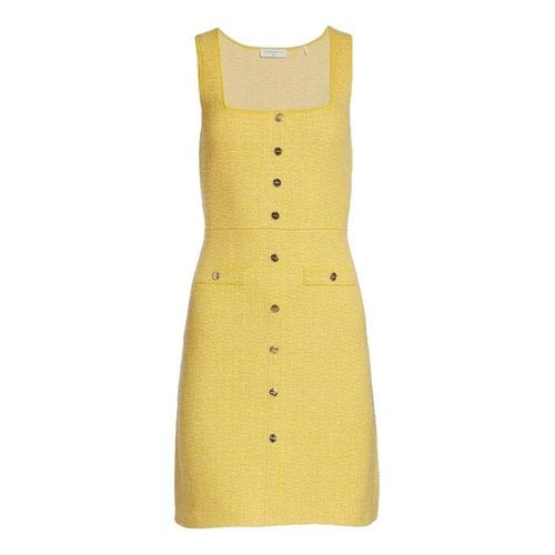 Pre-owned Sandro Mini Dress In Yellow