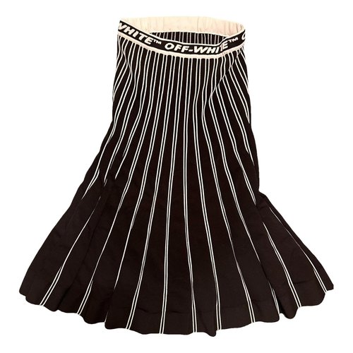 Pre-owned Off-white Mid-length Skirt In Black