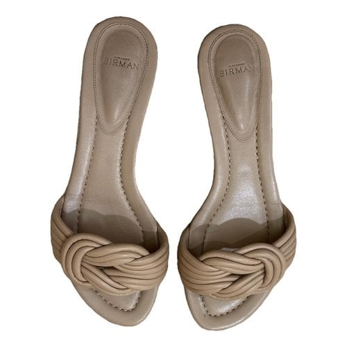 Pre-owned Alexandre Birman Leather Sandal In Beige