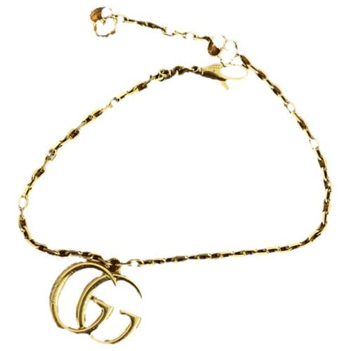 Pre-owned Gucci Gg Running Yellow Gold Bracelet