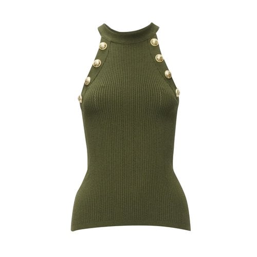 Pre-owned Balmain Camisole In Green