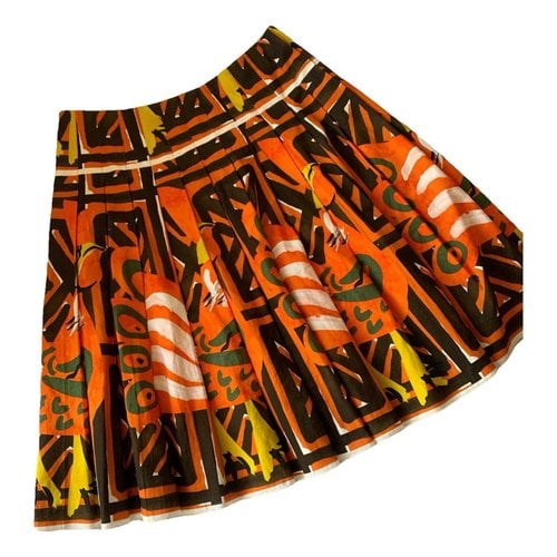 Pre-owned Prada Mid-length Skirt In Orange