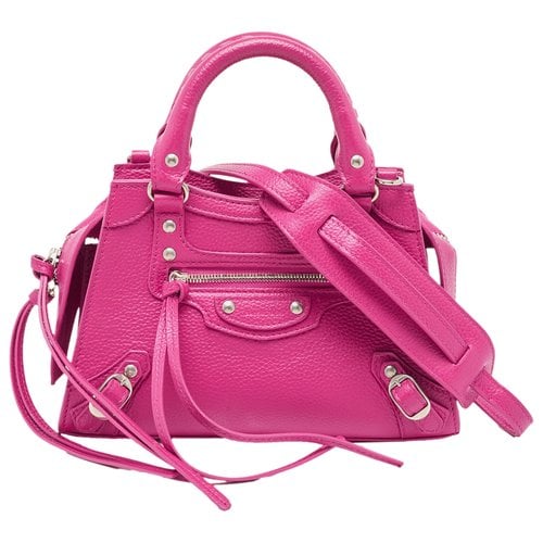 Pre-owned Balenciaga Leather Tote In Pink