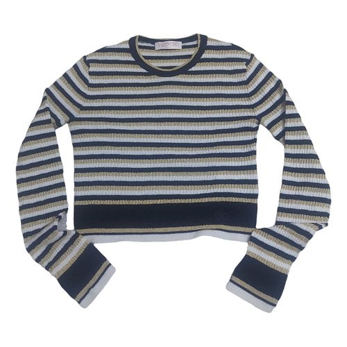 Pre-owned Valentino Wool Jumper In Blue