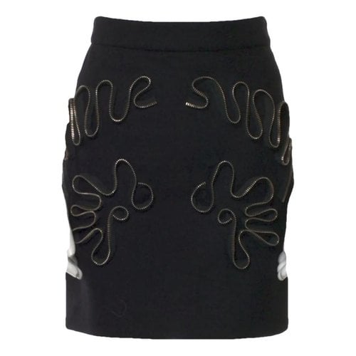 Pre-owned Stella Mccartney Wool Mini Skirt In Black
