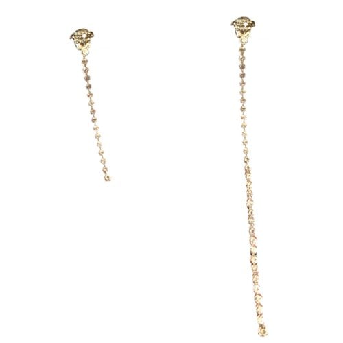 Pre-owned Versace Medusa Earrings In Gold
