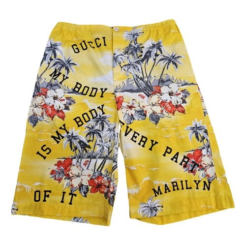 Pre-owned Gucci Short In Yellow