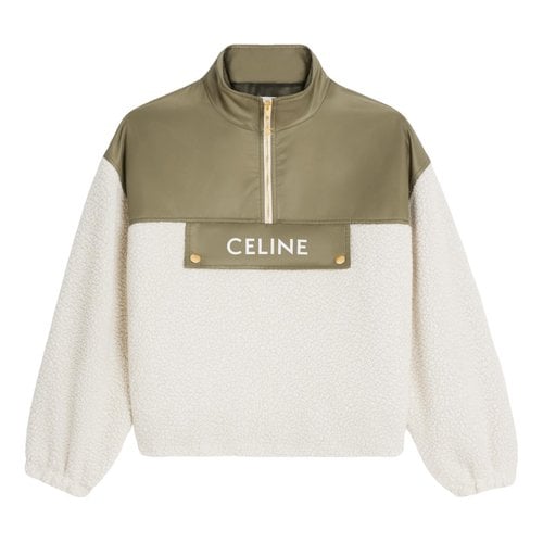 Pre-owned Celine Cashmere Jacket In Khaki