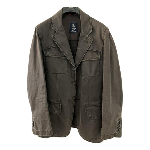 Pre-owned Fay Vest In Brown