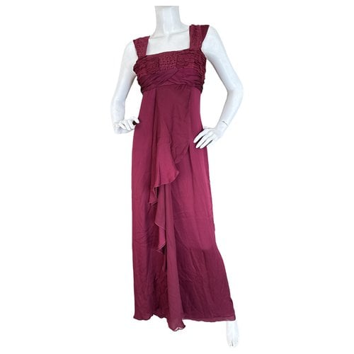 Pre-owned Valentino Silk Maxi Dress In Red