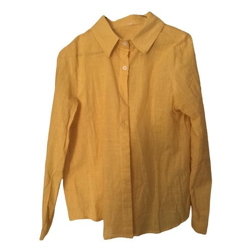 Pre-owned Victoria Beckham Linen Blouse In Yellow