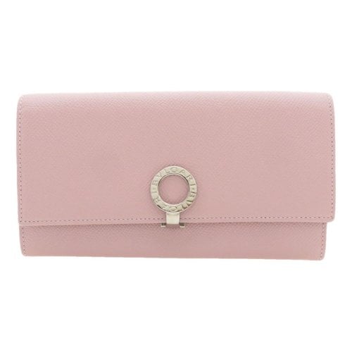 Pre-owned Bvlgari Leather Purse In Pink