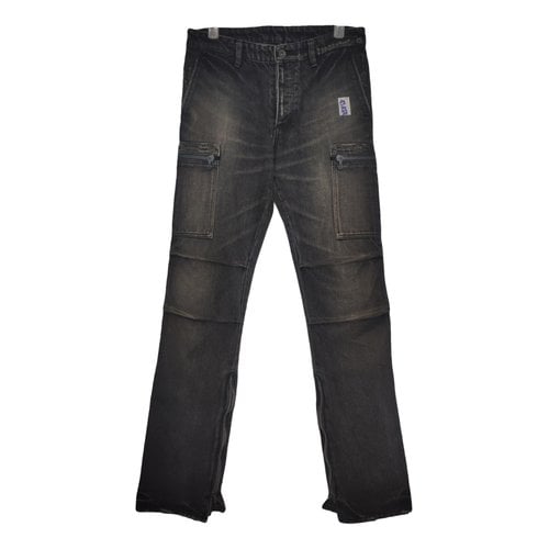 Pre-owned Attachment Straight Jeans In Black