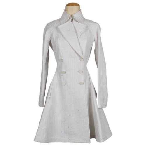 Pre-owned Alaïa Coat In White