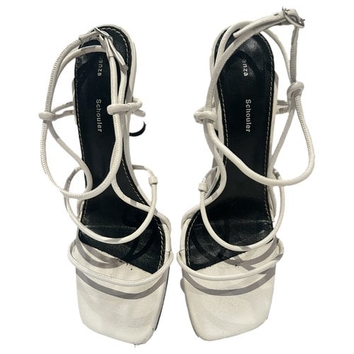 Pre-owned Proenza Schouler Leather Sandal In White