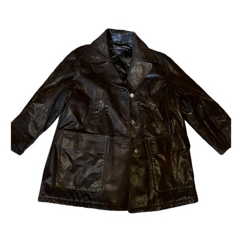 Pre-owned Max Mara Leather Jacket In Brown