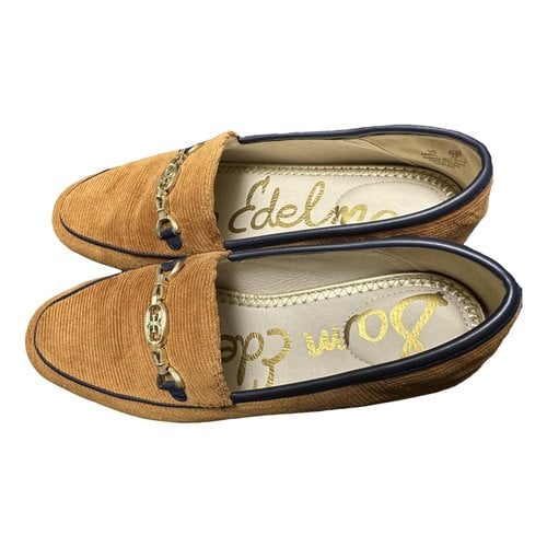 Pre-owned Sam Edelman Cloth Flats In Camel