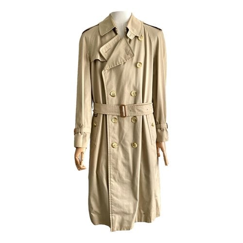 Pre-owned Burberry Wool Trenchcoat In Beige