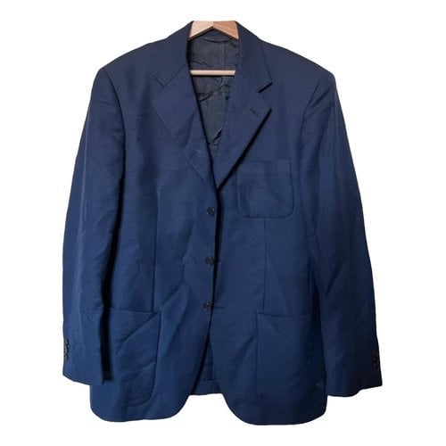 Pre-owned Piombo Wool Jacket In Blue