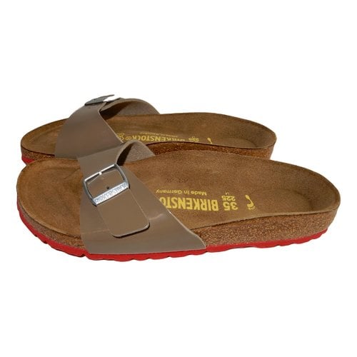 Pre-owned Birkenstock Leather Mules In Camel