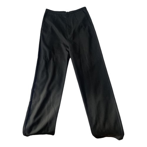 Pre-owned Totême Straight Pants In Black