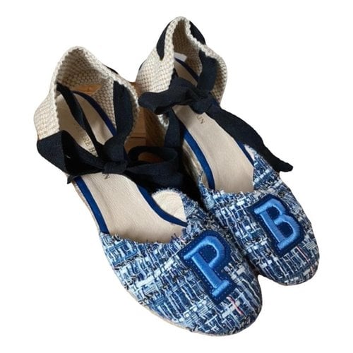 Pre-owned Pierre Balmain Cloth Heels In Blue