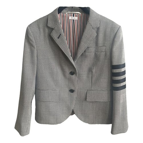 Pre-owned Thom Browne Wool Short Vest In Multicolour