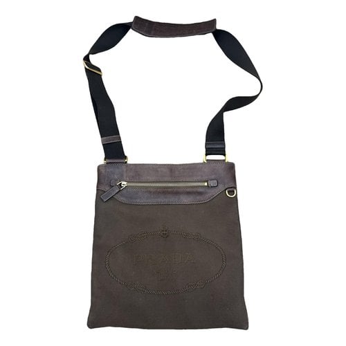 Pre-owned Prada Cloth Bag In Brown