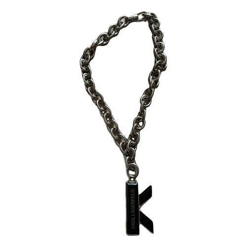 Pre-owned Karl Lagerfeld Necklace In Silver