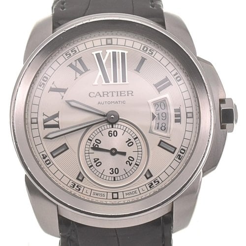 Pre-owned Cartier Calibre Watch In Silver