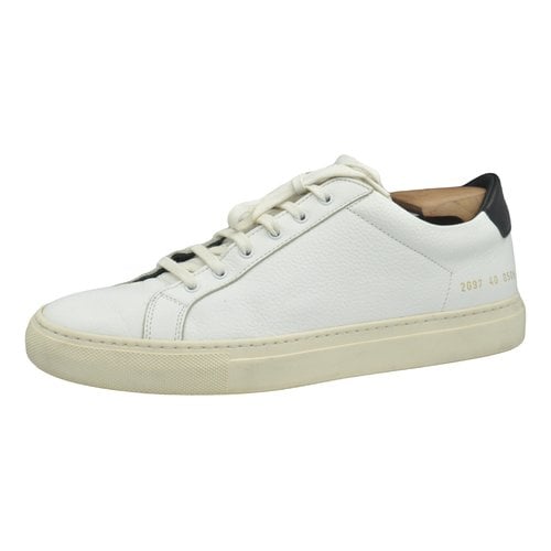 Pre-owned Common Projects Leather Low Trainers In White