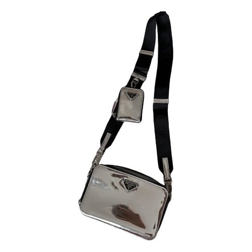 Pre-owned Prada Leather Satchel In Silver