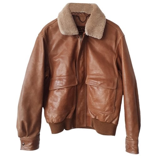 Pre-owned Timberland Leather Jacket In Brown