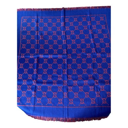 Pre-owned Gucci Scarf In Blue