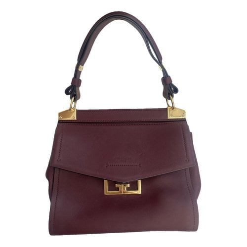 Pre-owned Givenchy The Mystic Bag Leather Handbag In Burgundy
