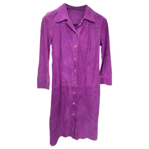 Pre-owned Versace Mid-length Dress In Purple