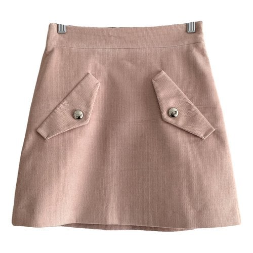 Pre-owned Maje Mini Skirt In Pink