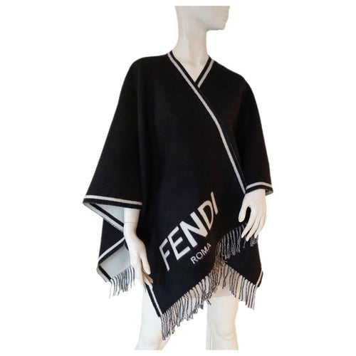 Pre-owned Fendi Cashmere Coat In Black
