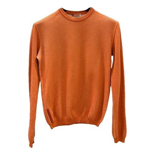 Pre-owned Prada Wool Sweatshirt In Orange
