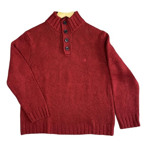 Pre-owned Nautica Wool Pull In Red