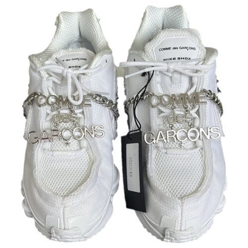 Pre-owned Nike X Comme Des Garçons Shox Trainers In White