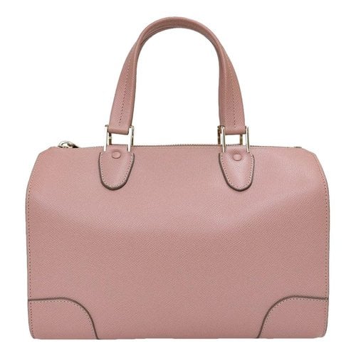 Pre-owned Valextra Leather 24h Bag In Pink