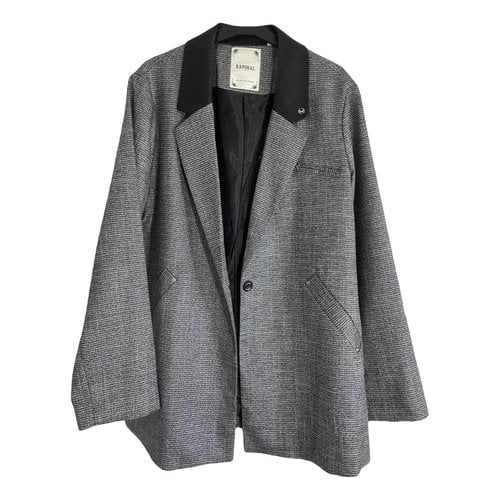Pre-owned Kaporal Tweed Blazer In Black