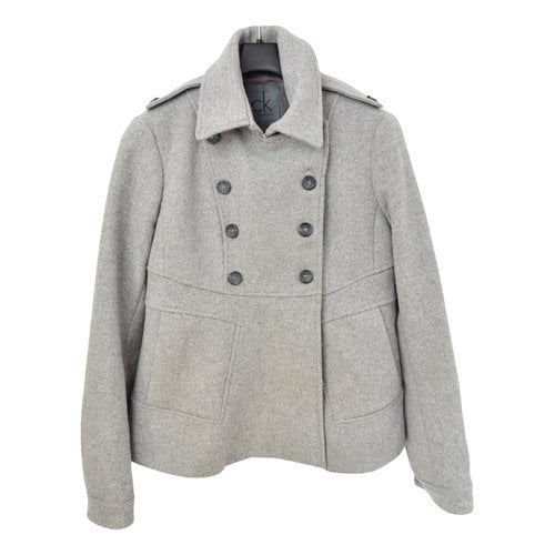 Pre-owned Calvin Klein Wool Jacket In Grey