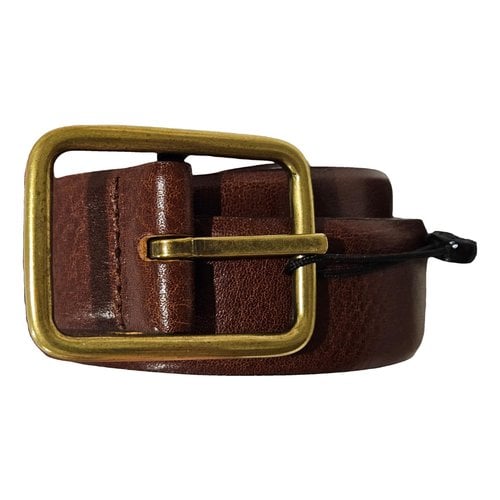 Pre-owned Massimo Dutti Leather Belt In Brown