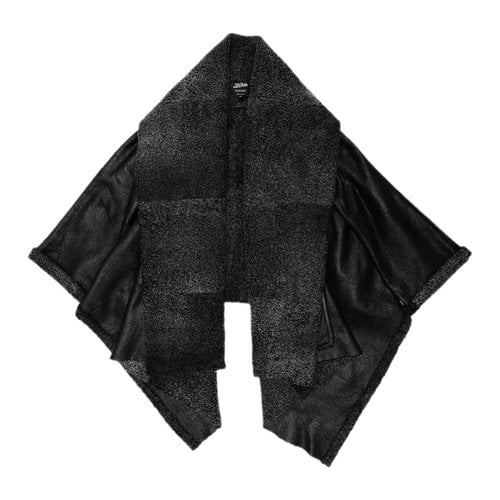 Pre-owned Jean Paul Gaultier Leather Coat In Black